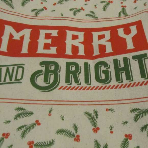 Merry and Bright Festive Canvas Tote Bag - Picture 4 of 12